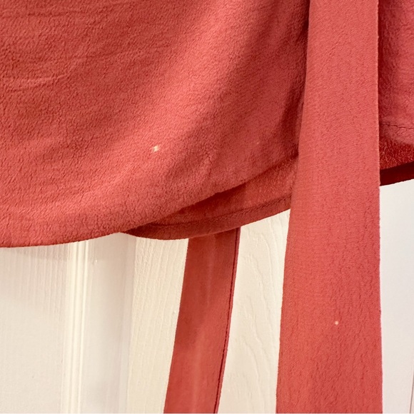 Lulus that's the ticket dusty rose Pink Flowy crop Top tie Shoulder sz small - Picture 7 of 11